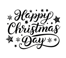 Happy Santa clause with Santa clause icon typography