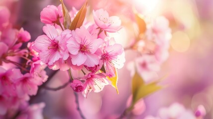 Obraz premium background of flowers in a beautiful garden, concept of well-being and happiness