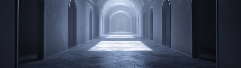Fototapeta premium Ethereal Passage: A Captivating Journey through Architectural Splendor
