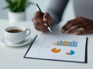 A modern office setting with a business owner reviewing loan terms, capturing the strategic planning behind SME loans