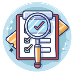  2D assessment web icon in line style
