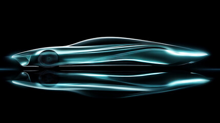 Stunning Futuristic Teal Car Design