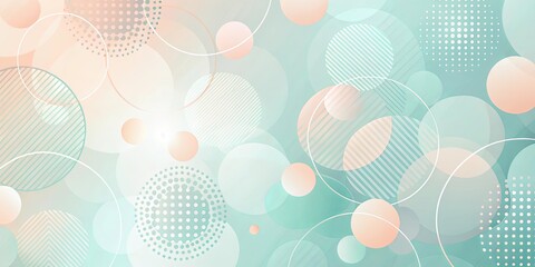 Abstract pastel circle pattern design background featuring overlapping circles with varied textures and subtle gradients