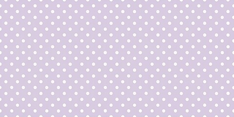 Lavender Background with Regularly Spaced White Polka Dots Pattern