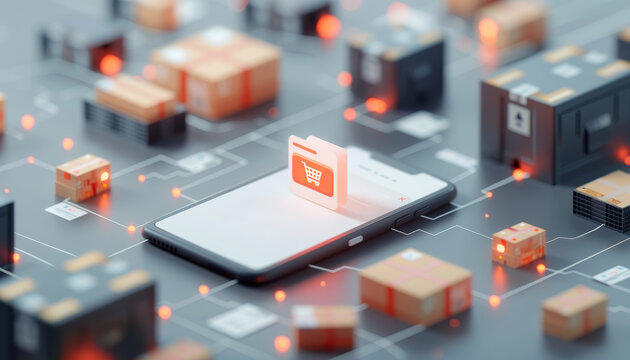 Inventory management mockup real-time replenishment notifications for e-commerce