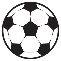 Fototapeta premium Soccer ball or football flat icon for sports apps and websites. Vector illustration.