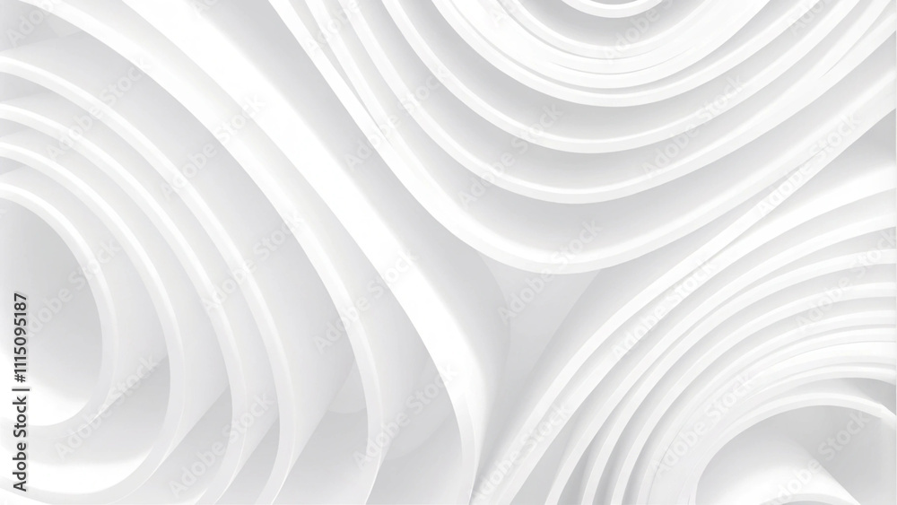 Poster Visualization futuristic design element. Grey white abstract background with abstract wave element. Lines wave abstract stripe design. Abstract wave element for design. 