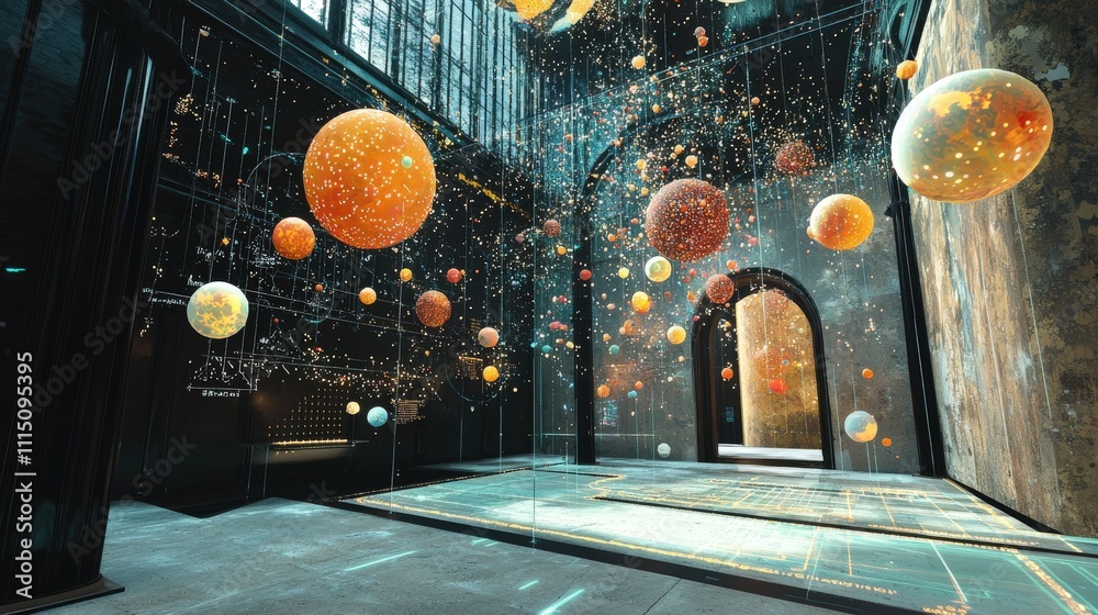 Poster Exploring vr environments for math solutions an interactive educational digital art journey