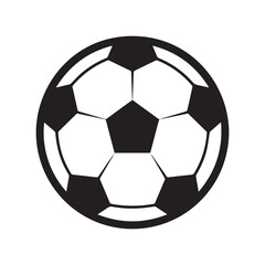 Fototapeta premium Soccer ball or football flat icon for sports apps and websites. Vector illustration.