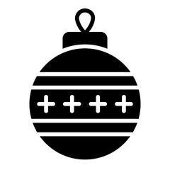Obraz premium Christmas bauble ball icon for festive tree decoration and holiday ornamentation