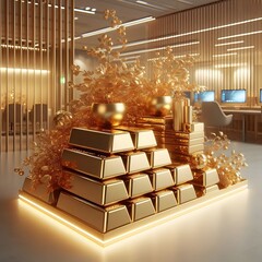 Golden Opulence - A Vision of Wealth and Prosperity