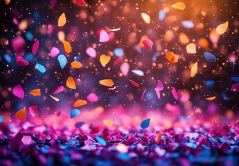 Colorful Confetti Celebration Party Decoration Design for Birthday Anniversary Christmas Holiday Surprise