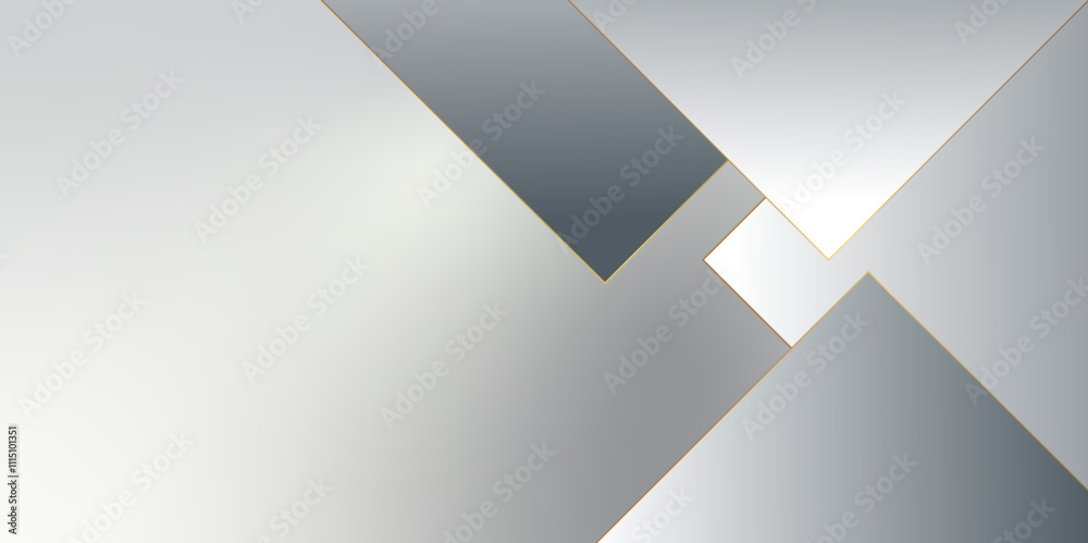 Poster Simple Grey, blue Silver Box Rectangle abstract Background. Space futuristic design concept. Modern gradient background. layer element vector for presentation design template. Vector illustration.