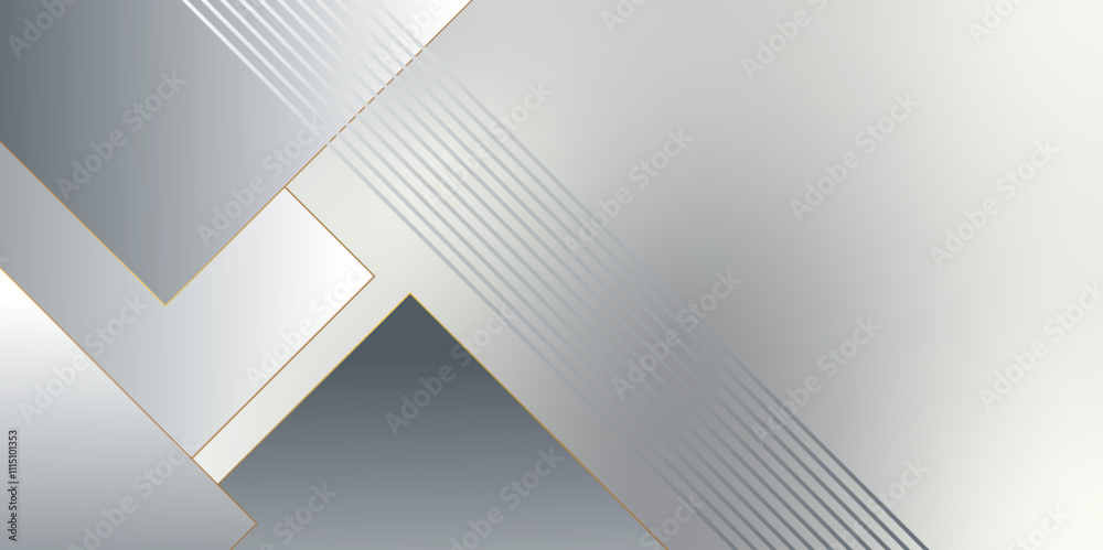Poster Simple Grey, blue Silver Box Rectangle abstract Background. Space futuristic design concept. Modern gradient background. layer element vector for presentation design template. Vector illustration.