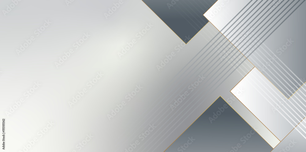 Poster Simple Grey, blue Silver Box Rectangle abstract Background. Space futuristic design concept. Modern gradient background. layer element vector for presentation design template. Vector illustration.
