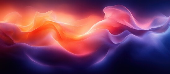 Obraz premium Abstract Fluid Landscape with Warm Orange and Cool Purple Gradient