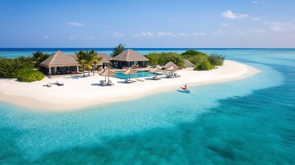 Tropical Island Getaway Luxurious Beach Villa Paradise