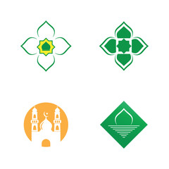 Obraz premium Mosque Islamic logo icon ramadhan kareem icon design