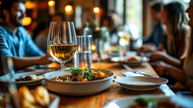 Cozy Family Dinner Highlighting Togetherness in Rustic Setting
