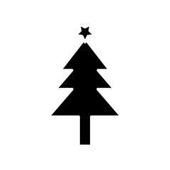 Obraz premium christmas tree glyph icon