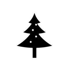 Fototapeta premium christmas tree glyph icon