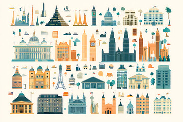 Obraz premium Global Cityscape Illustrations