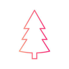 Fototapeta premium christmas tree gradient icon