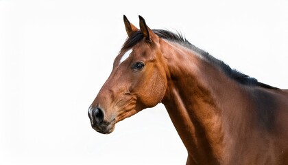 Obraz premium brown horse isolated on white background