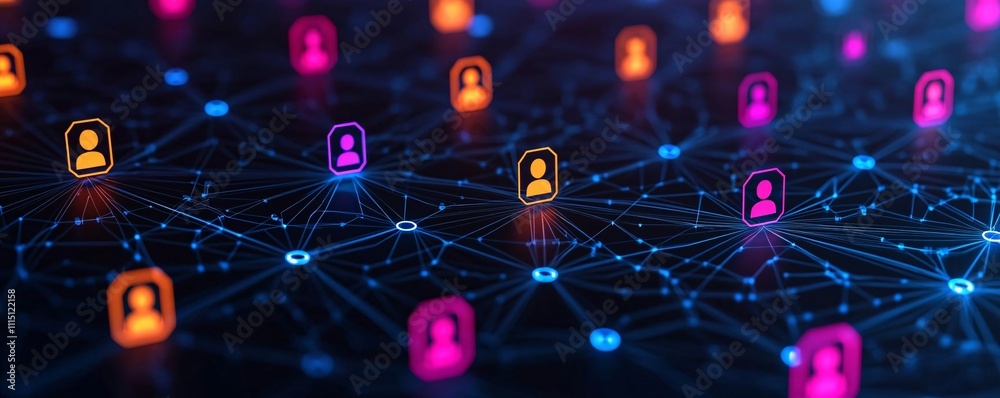 Poster Exploring digital connections user interaction in a virtual network environment technology abstract viewpoint