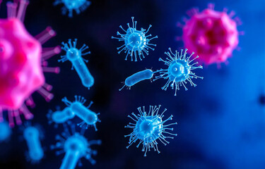 Listeria Bacteria - Foodborne Pathogen, Microbiology Concept Illustration