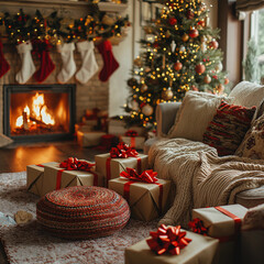 christmas tree with gifts