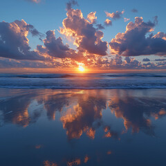 sunset over the ocean