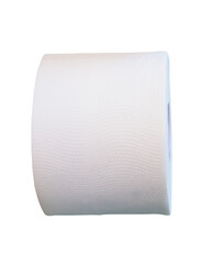 Front view or side view of tissue paper or toilet paper in roll isolated with clipping path in png file format