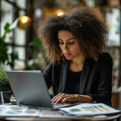 woman using laptop