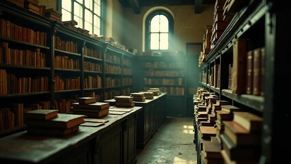 Antique Bookstore with Leather-Bound Books and Timeless Charm