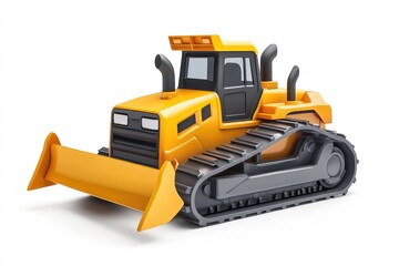 Obraz premium Powerful Bulldozer Moves Earth Efficiently and Precisely for Construction Projects
