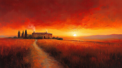 Fototapeta premium Spain farm land