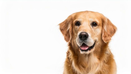 golden retriever dog isolated on white background