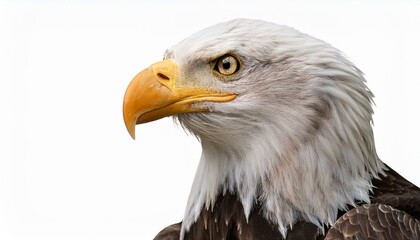 Obraz premium american bald eagle isolated on white background