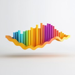 Fototapeta premium Vibrant 3D Render of Vibraphone with Radiant Soundwaves Flowing