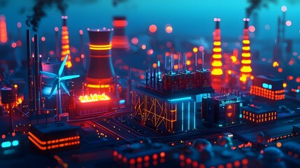 Illuminated Landmarks. The fusion of technology and entertainment concept