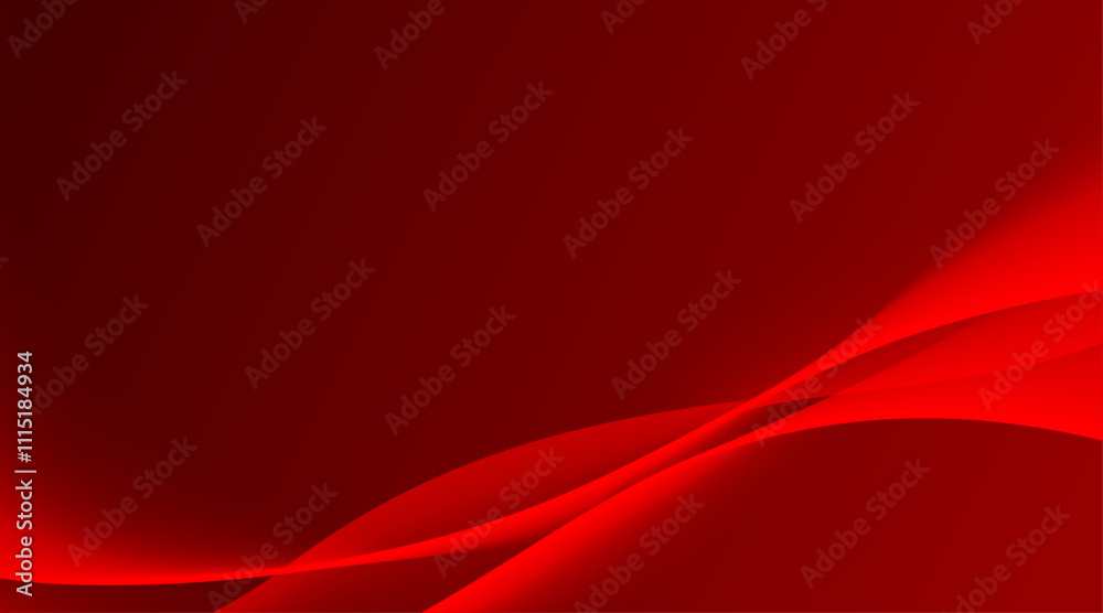 Wall mural vibrant gradient lines flowing on red background with blank space for luxury, elegant, dynamic and a