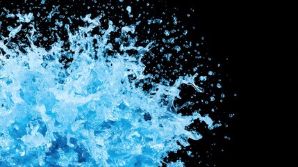 Obraz premium A splash of water with a splash of blue