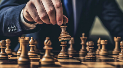 Businessman developing strategies to navigate and capitalize on industry disruptions.