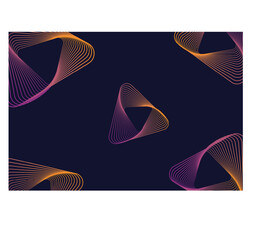 Abstract dark background featuring gradient wavy lines forming triangular patterns 
