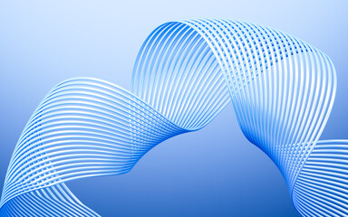 Abstract metal curve background, 3d rendering.