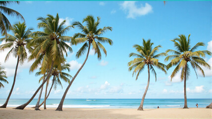 Obraz premium palm trees on the beach