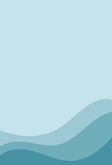 Naklejka premium Water Wave Background Design, Abstract Vector Blue Ocean Wallpaper Template