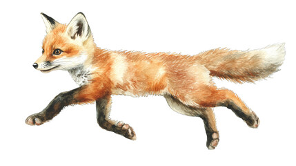 Obraz premium Fast and agile, a red fox sprinting across tiled floor in dynamic motion 
