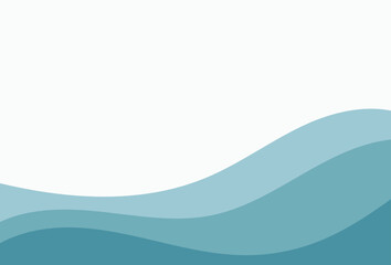 Water Wave Background Design, Abstract Vector Blue Ocean Wallpaper Template